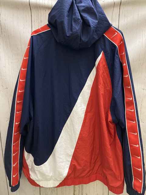 nike swoosh woven jacket teal