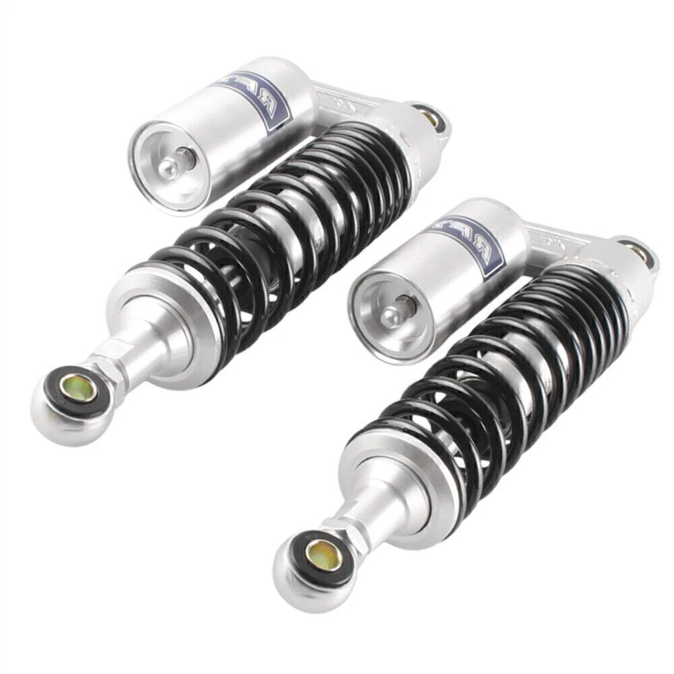 320mm Pair Motorcycle Rear Shock Absorbers For Honda Silver & Black Foto 4 de 4