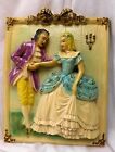 New Listing1950's Vintage Chalkware 8 1/2" X 10 3/4" Deep 3 Dimensional Couple Dancing