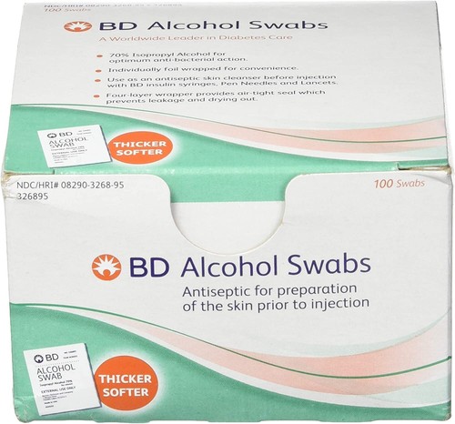 BD Alcohol Prep Swabs - 100 Swabs - Picture 2 of 6