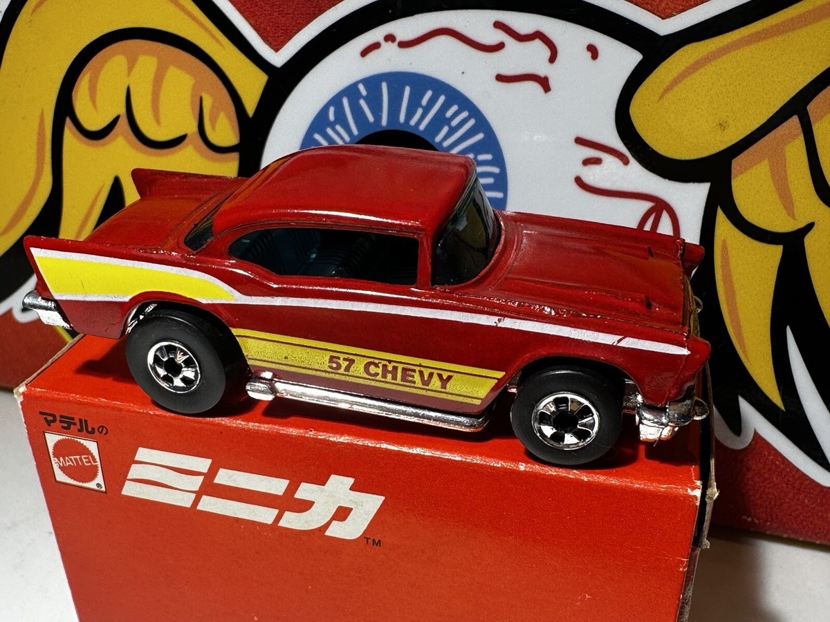 1978 Hot Wheels #66 57' Chevy Japan Red Box Blackwall minika