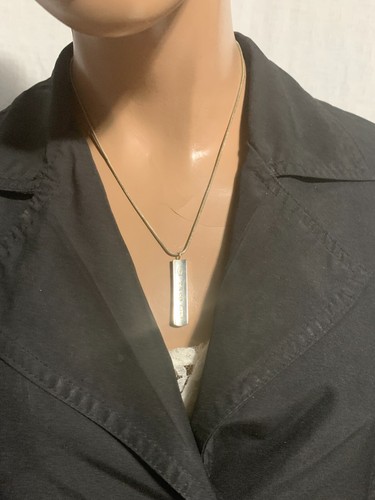 Authentic Tiffany & Co 925 Silver 1837 Bar Pendant with Necklace - Picture 9 of 9