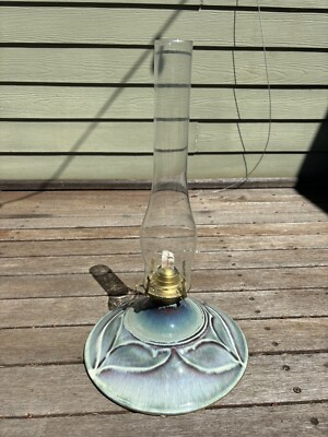 #ad #ad Bill Campbell Art Pottery Oil Lamp Signed Studio Pottery $116.00