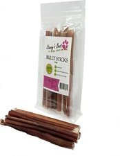 6 inch BULLY STICK JUNIOR All Natural Dog Chews Best Quality (15 count)