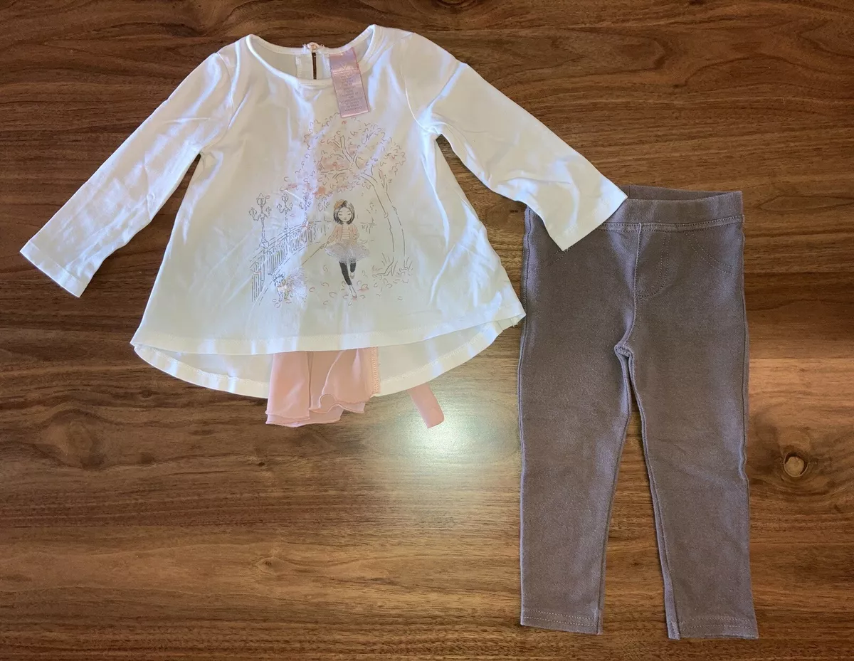 Heart TJ Maxx Baby Girl 12 Months Flowy Silk Back Fashion Top And