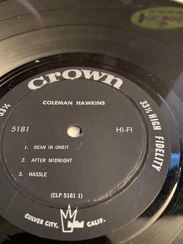 Coleman Hawkins and His Orchestra Crown Records CLP 5181 Vintage - Picture 2 of 10