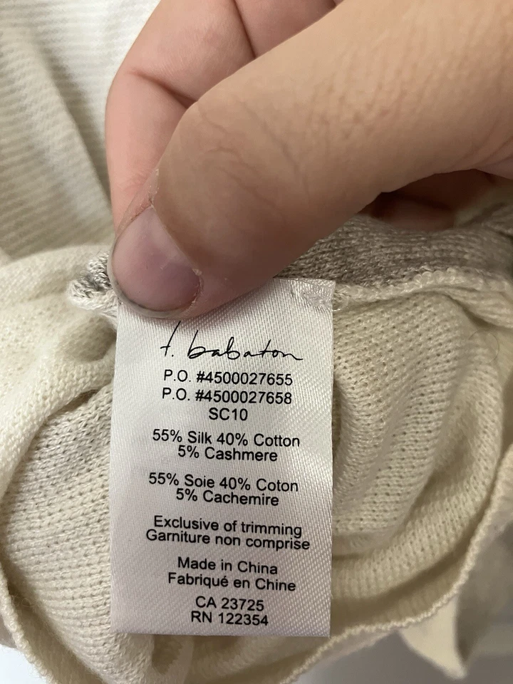 Blusa Aritzia Babaton para mujer talla S mezcla seda/cachemira femenina causal Foto 4 de 4