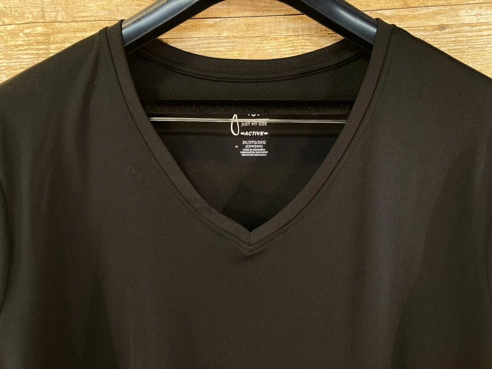 JMS JUST MY SIZE TOP BLUSA MUJER 3X ACTIVE ATLÉTICA SS CUELLO EN V NEGRA 💗COMO NUEVA💗 Foto 2 de 4