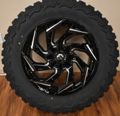 20x10 D753 Fuel Reaction Black Wheels 35