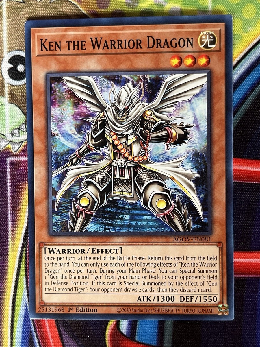 Yugioh Ken The Warrior Dragon AGOV-EN081 Single | eBay