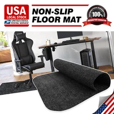 0.25MM Gray Desk Office Chair Floor Mat Protector for Hard Wood Floors