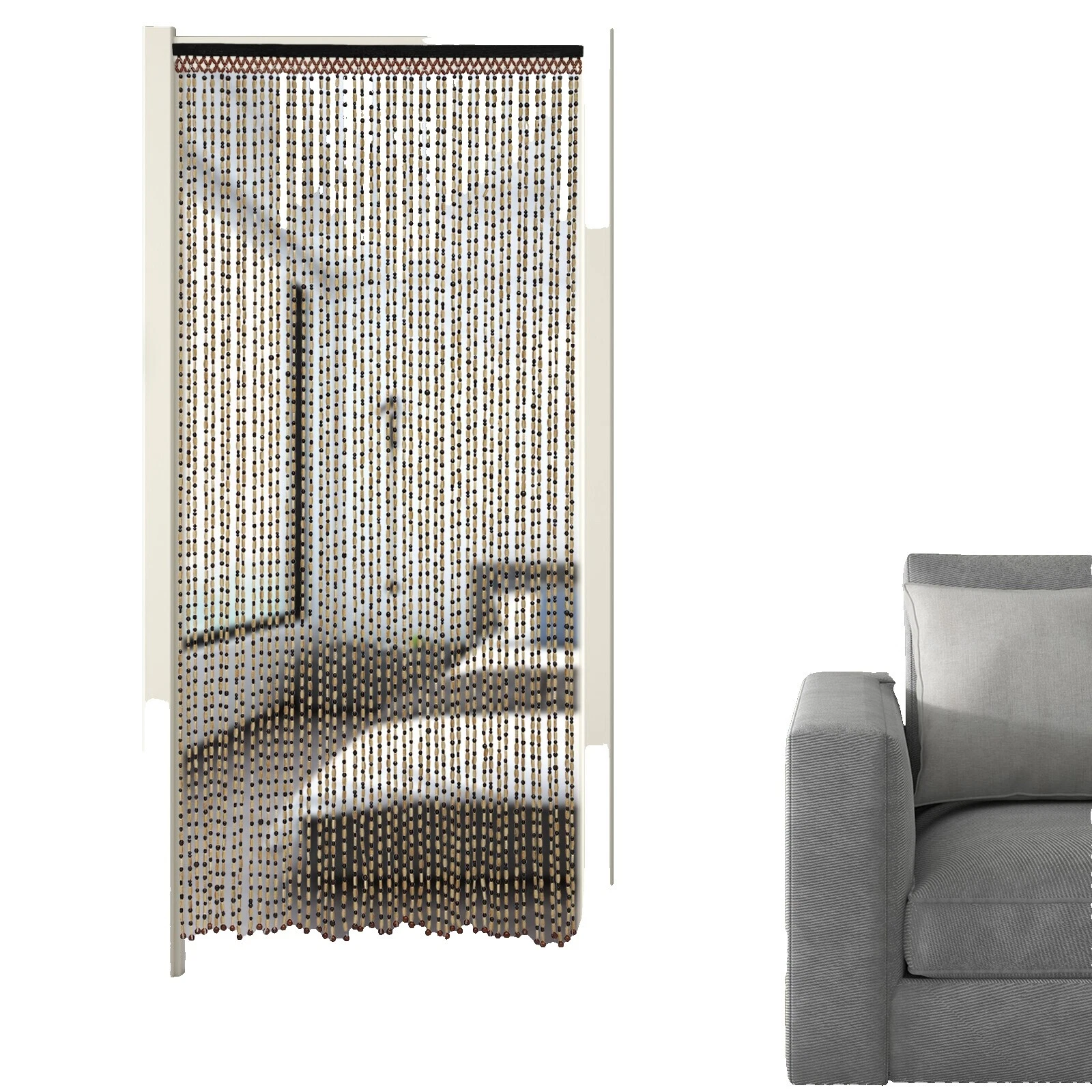 Cortinas de Puerta Ventana de bambú