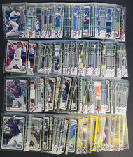 (186) Bowman Paper Camo Green Yellow Parallel Lot 2020 2021 Prospects Baseball