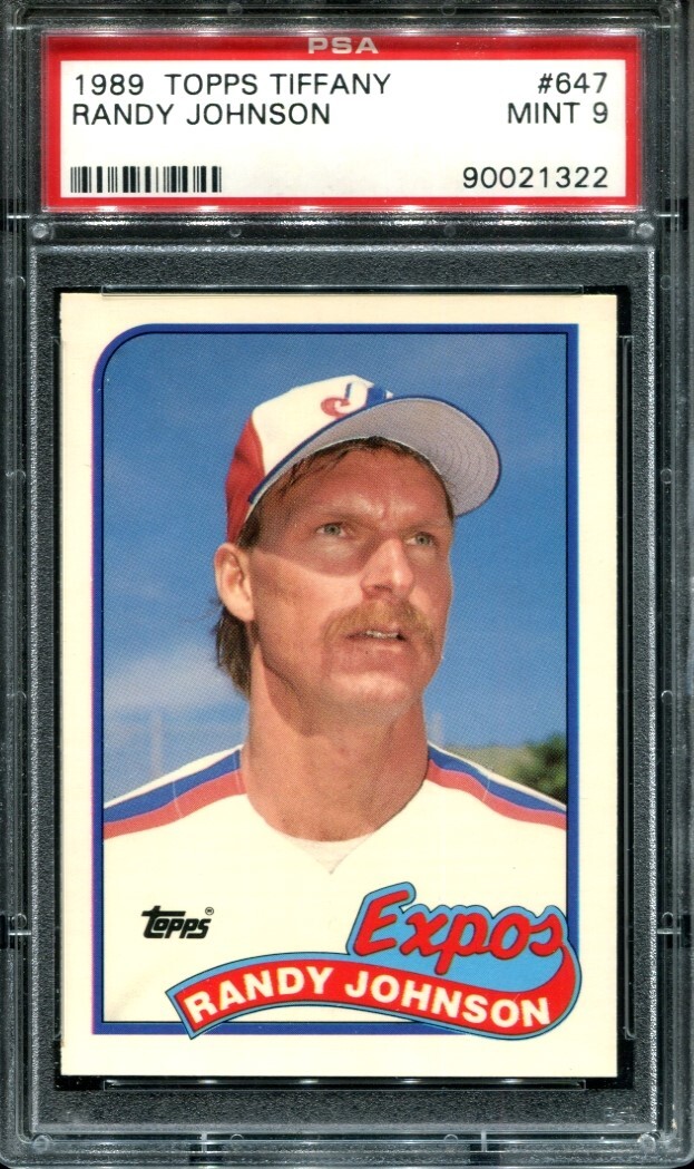 その他 RANDY JOHNSON ROOKIE 1989 Topps Randy Johnson #647 ROOKIE CARD-ERROR LOT EXPOS IN