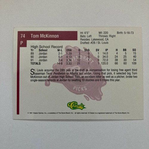 Classic Four Sport Draft 1991 selecciones tarjetas individuales - completa tu conjunto 71-88 - Imagen 14 de 20