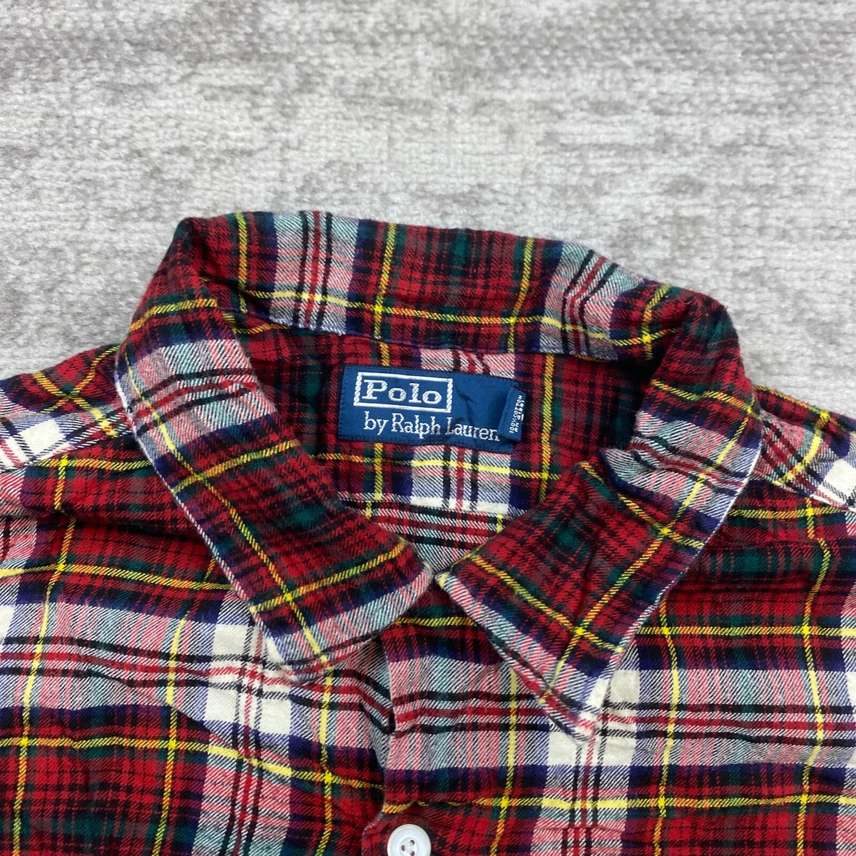 VTG Polo Ralph Lauren Ski Camp Flannel Button Shirt Large