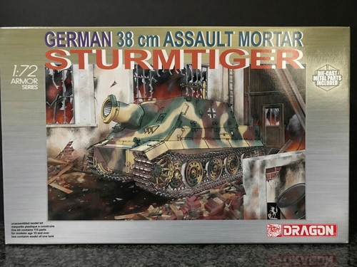 ✰DRAGON ✰ STURMTIGER✰ 1/72 38cm/380mm Assault Rocket launcher ✰KIT✰ DIECAST HULL - Picture 2 of 6