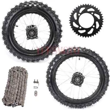 14''+12'' Front Rear Wheels Tyre Rim 420 Sprocket Chain for Apollo SSR SDG 125cc