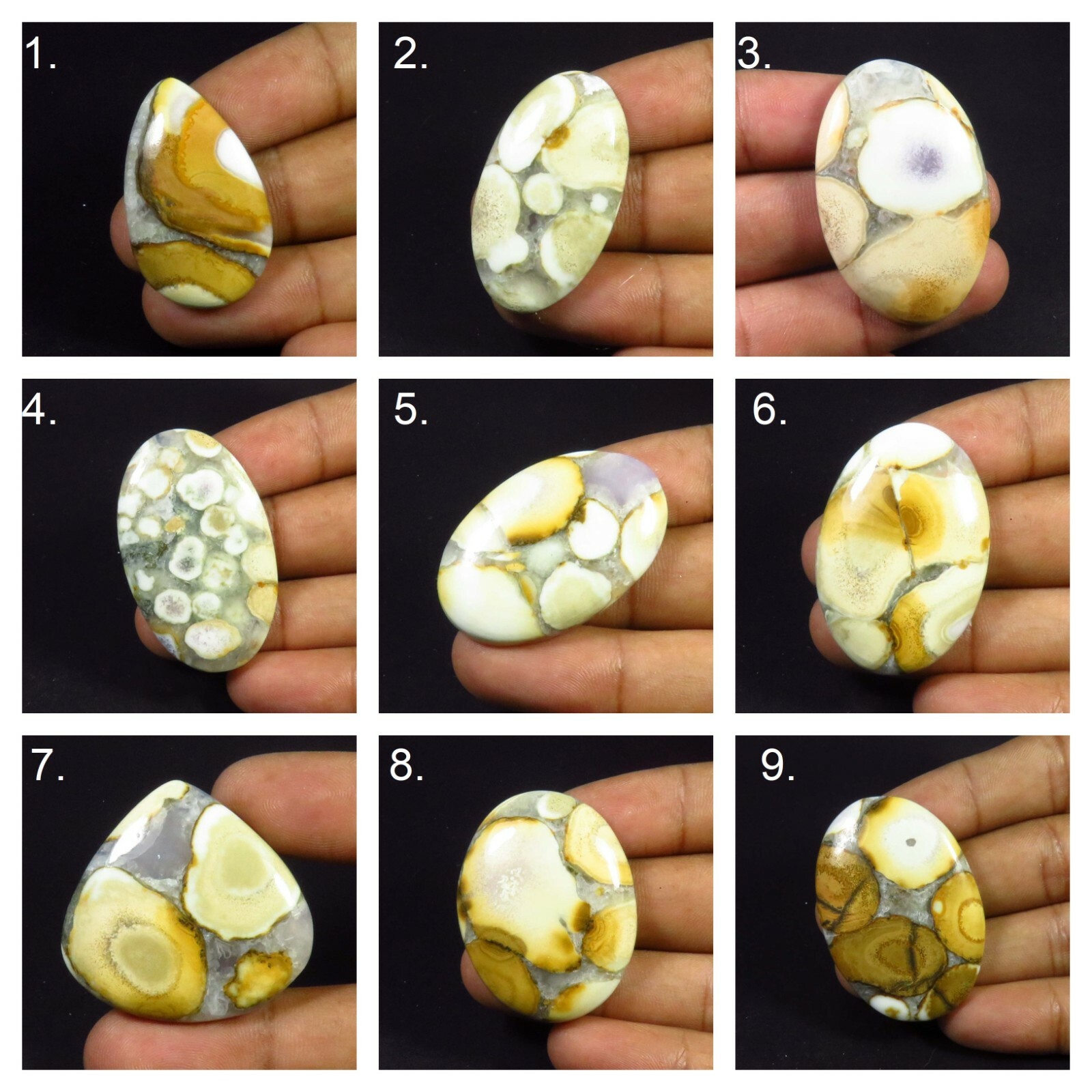 Handmade Polished Mix Shape Gemstone 28-71Cts Natural Cobra Jasper Cabochon CB-C