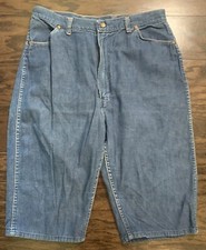 1960'S Wrangler Blue Bell Denim Jean Sanforized USA Made High Rise Mom Shorts
