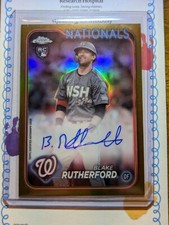2024 Topps Chrome Blake Rutherford True Gold Refractor Auto #/50 RA-BR 🔥🔥🔥