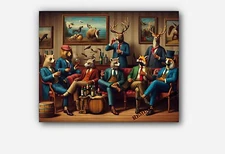 Having bachelor Party humorous & surreal twist anthropomorphized Art #3 Reprint