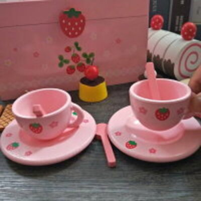 Mother Garden Pretend Play Set Wooden Wild Strawberry Sweet Cafe