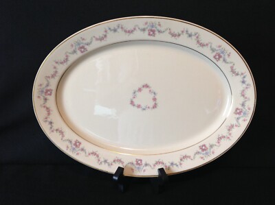 Syracuse Arcadia One (1) 14'' Oval Serving Platter Old Ivory OPCO Made in USA