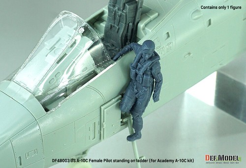 US A-10C Female Pilot standing on ladder (for Aca, DEF Model DF48003, SCALE 1/48 - Picture 6 of 8