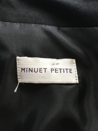 Minuet Petite schwarz Wollmischung Bleistiftkleid Gr. 8 gefüttert 36,5" L, stilvoll schick - Bild 6 von 8