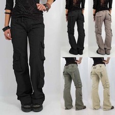 Women Pocket Hiking Pants Tactical Outdoor Loose Climbing Cargo Trousers