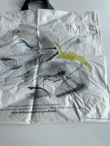 Marks & Spencer M&S PLASTIC CARRIER BAG SIZE APPROX 47 X 40CM - Picture 2 of 5
