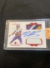 Marquise Brown 2019 Flawless Logo Patch Auto Autograph #8/15 Ruby