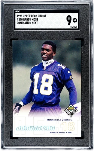 Randy Moss Football Grade 9 Rookie Sports Trading Cards & Accessories