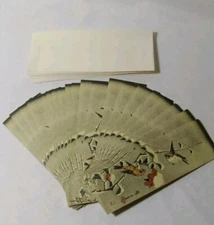 CHRISTMAS GREETING CARDS UTAGAWA HIROSHIGE CAMELIA & SPARROWS BOX OF 20, NEW