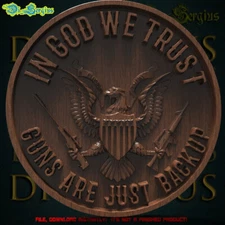 3D stl file relief EAGLE In GOD for 3d printer or CNC router cnc machine milling