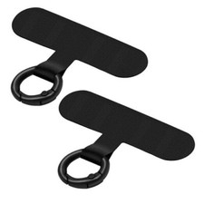 Phone Tether Tab, 2 Pack Cell Phone Lanyard Patch Without Adhesive, Phone Black