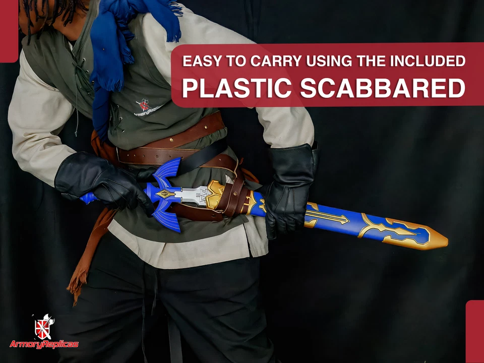 Espada de espuma de héroe con funda liviana fantasía cosplay utilería para LARP y disfraz Foto 4 de 4