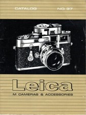 Leica M Cameras  Accessories customer catalog No.37 38 pages/1964 
