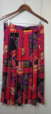 Vtg 1980s Skirt Ethnic Boho Print Rayon Canada Union Tag Size 6