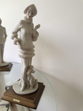 Giuseppe Armani Florence “Christian” Figurine Lady with Poodle Signed Italy