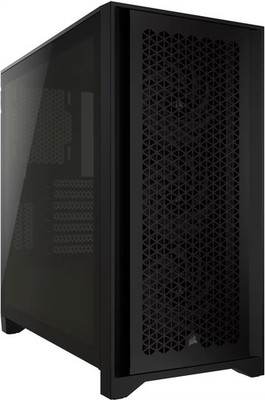 CORSAIR - iCUE 4000D RGB AIRFLOW ATX Mid-Tower PC Case - Black | eBay