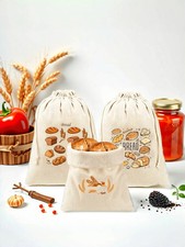 1Pc Linen Bread Bags Bread Food Bread Bag For Homemade Reusable Portable