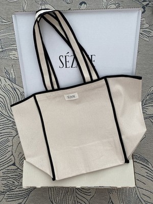 Sézane White Cotton Tote Bag