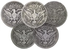 5x RANDOM DATE SILVER BARBER QUARTER VG/FINE COIN LOT! TWENTY-FIVE CENT COIN LOT