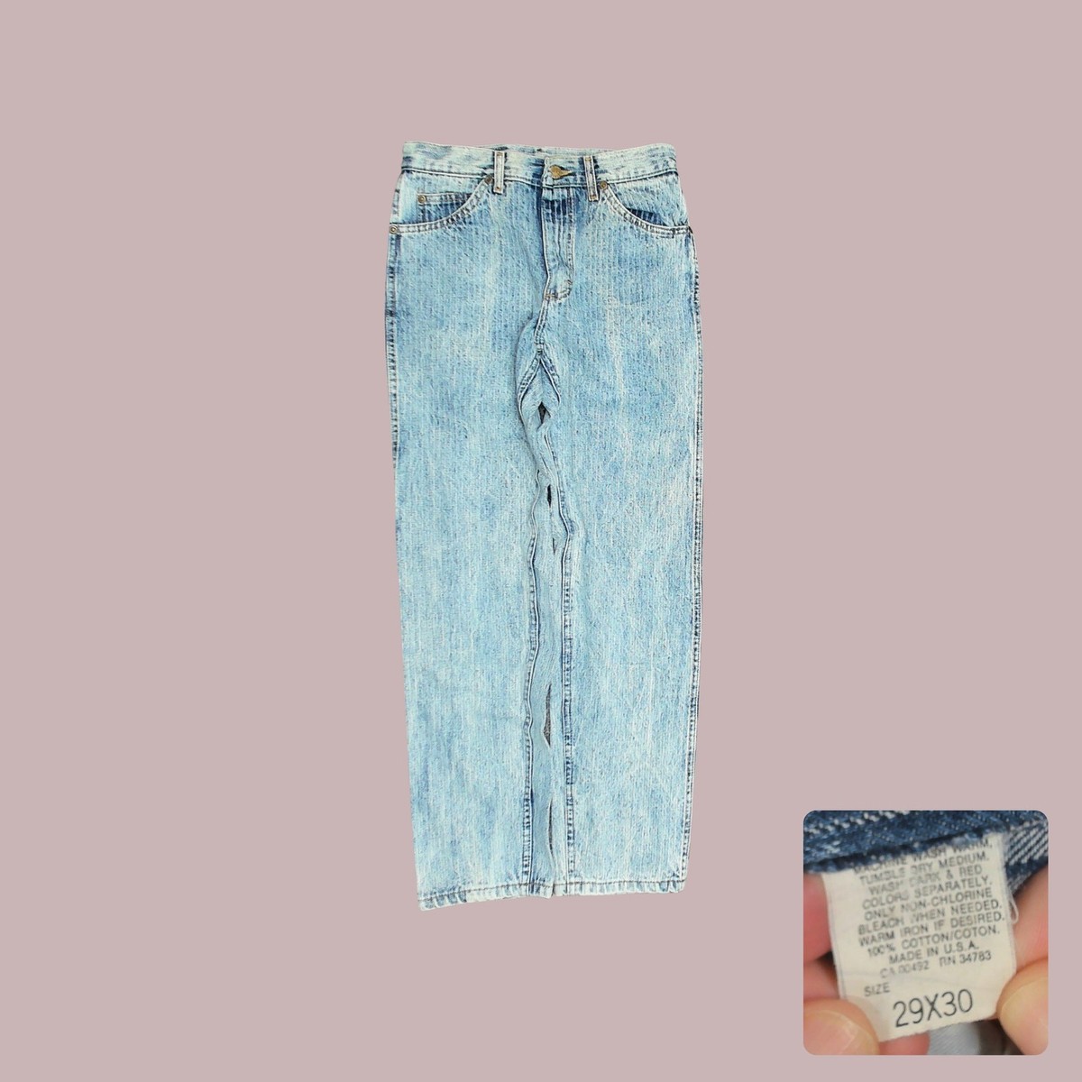 50s〜60s Lee Riders lady denim pants デニム Vintage 80s Lee Riders Pinstripe High Waisted Mom Jeans Womens