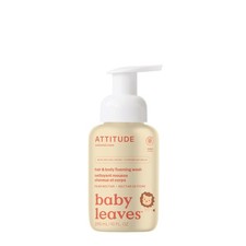 ATTITUDE 2-in-1 Hair and Body Foaming Baby Wash, EWG Verified Shampoo Soap,