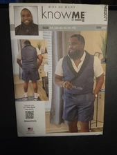 Know Me By Mimi G Sewing Pattern Mens Vest Shorts Uncut Size AA 38-46 ME 2071