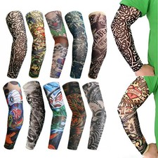 10Pcs Tattoo Cooling Arm Sleeves UV Sun Protection Unisex Basketball Golf Sport