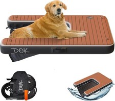 Dog- Inflatable Dock Platform: Safe  Easy Water Access for Dogs Up to 250 lb...